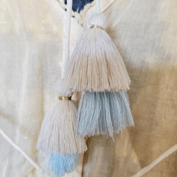 Boho Madrid Size S Short Sleeve Lurex Floral Mini Ombre Dress - Picture 4 of 14